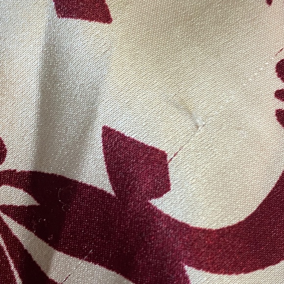 BCBGMaxAzria top short puff sleeve silky printed keyhole pullover Small - Picture 16 of 16